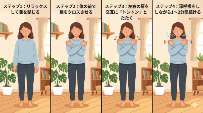 バタフライハグ　ステップ