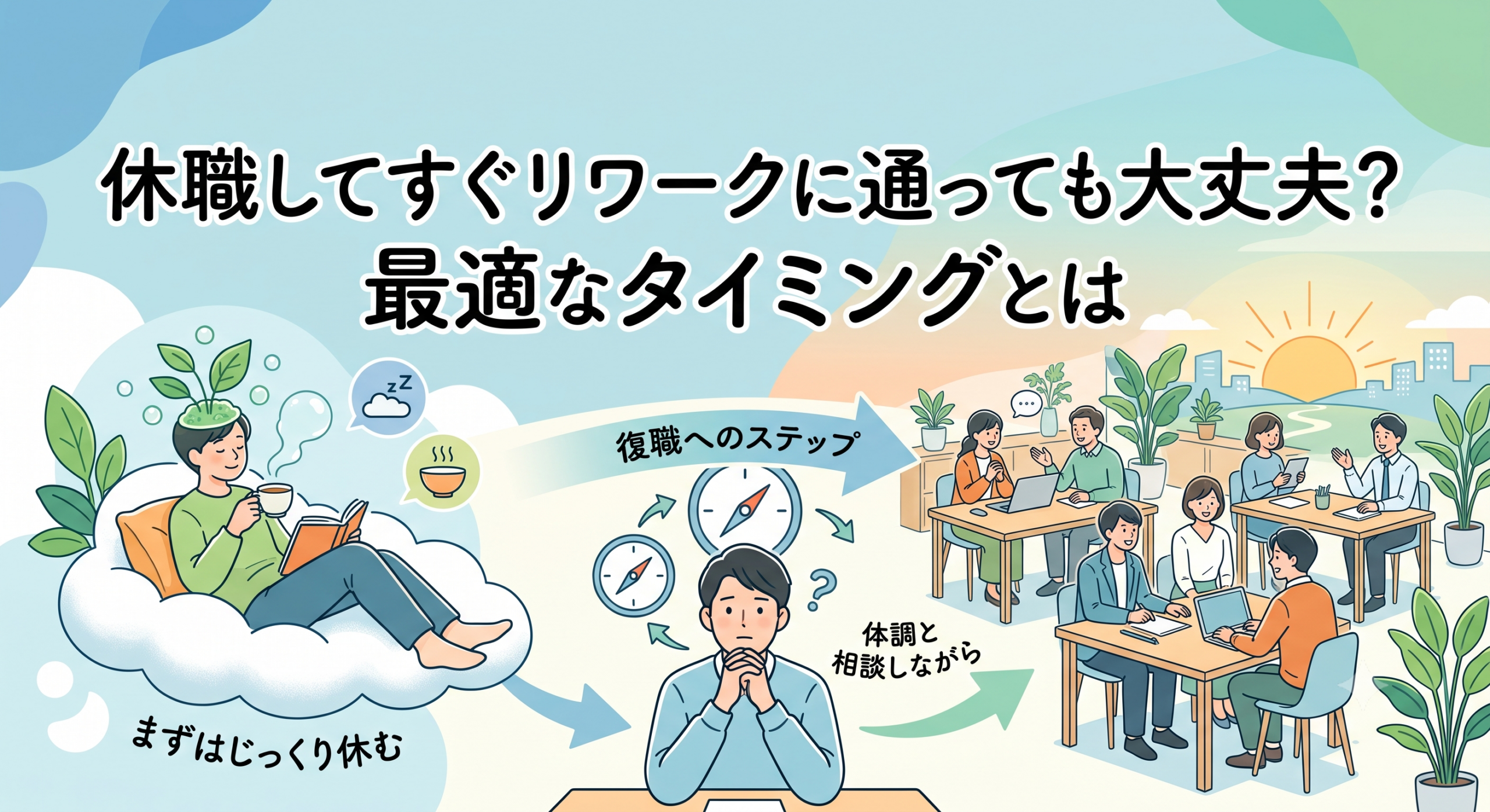 休職してすぐリワークに通っても大丈夫？最適なタイミングとは